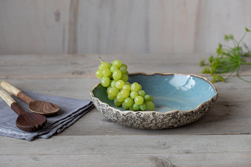 Large fruit bowl with grapes