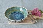 ceramic ramen bowl in green colours