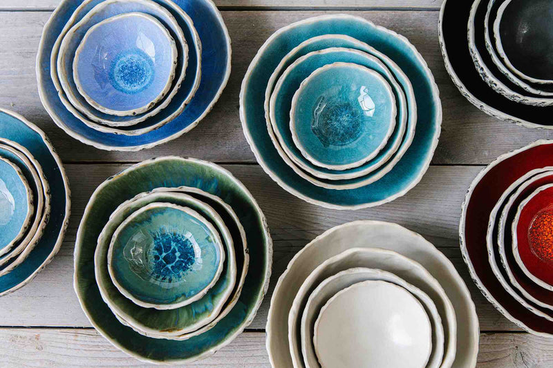 Ceramic nesting bowls