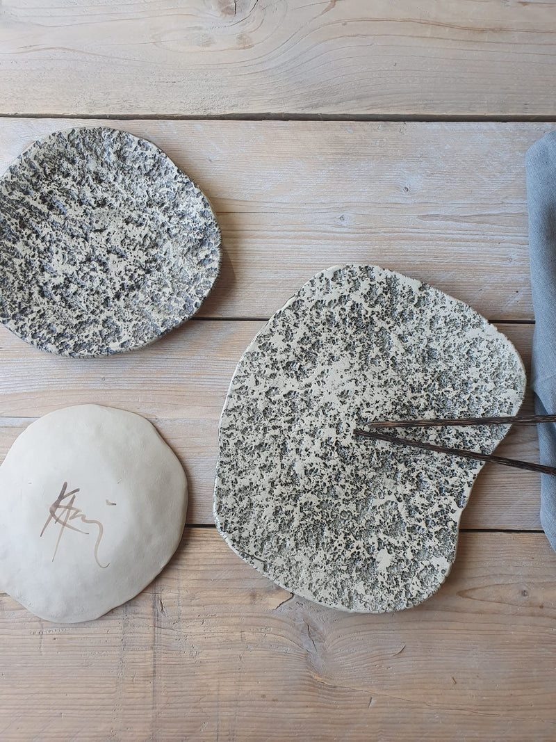 Plate set of 3 "Organic Stone"
