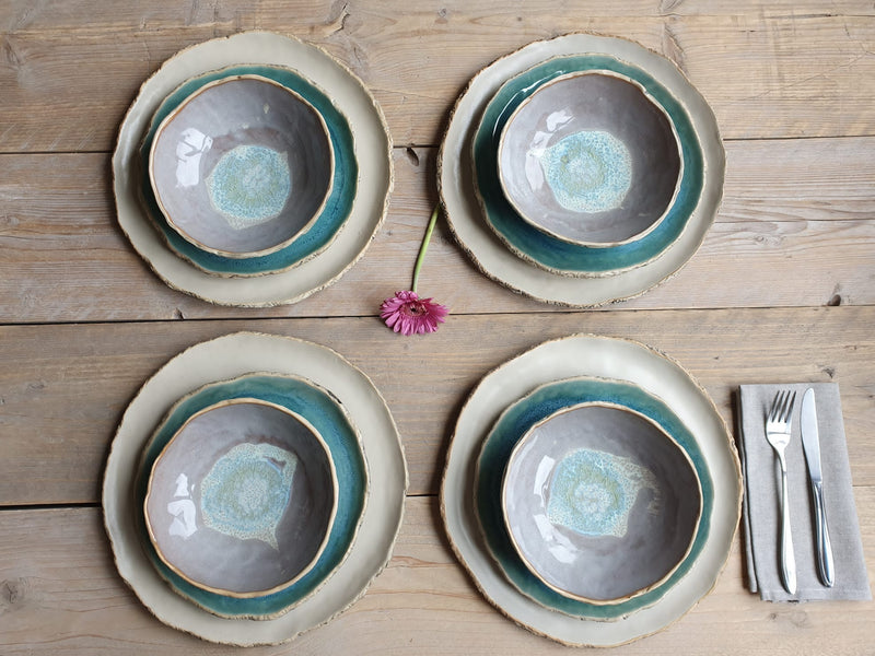 Dinner set Coupe Turquoise - seconds