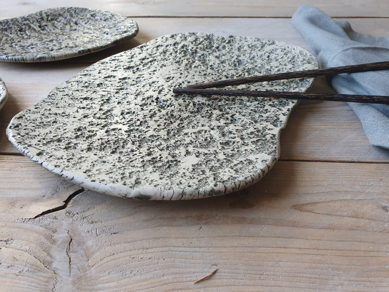 Plate set of 3 "Organic Stone"