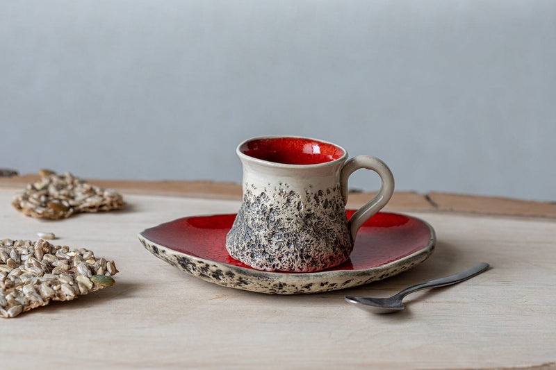 Ceramic espresso cup and saucer