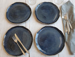 Set of 4 Midnight Blue plates