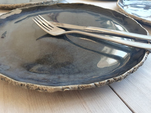 Set of 4 Midnight Blue plates