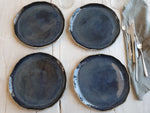 Set of 4 Midnight Blue plates