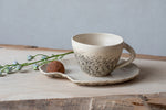 Tea -and cappuccino cups with saucer