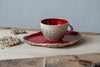 Tea -and cappuccino cups with saucer