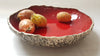 Ceramic Fruit bowl Red glaze Organic shape